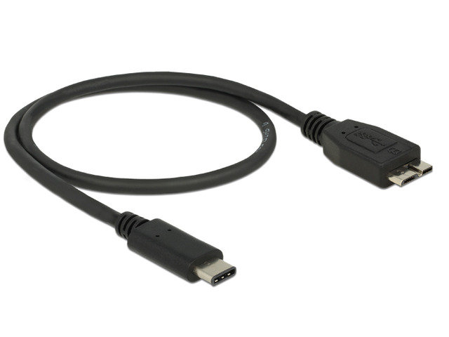 Zdjęcia - Kabel Delock  USB  USB-C - micro USB M/M 3.1 Gen 2 0,5m czarny 