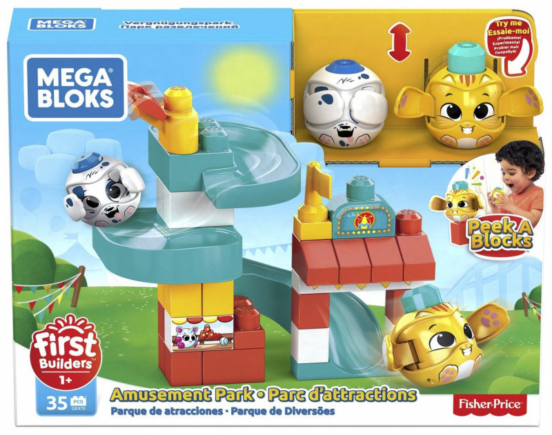 Mattel MEGA BLOKS Klocki A kuku Zjeżdżalnia Plac zabaw GKX70 p3
