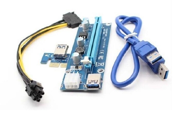 Riser Qoltec PCi-E 1x-16x | USB 3.0 | SATA/PC 55501