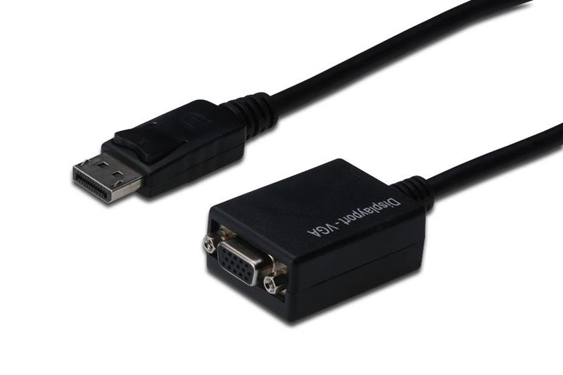 Assmann Adapter DisplayPort do VGA, DP/HD15 M/F, 0.15cm [AK-340403-001-S]