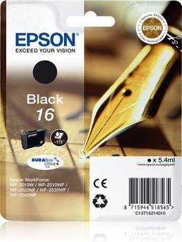 Tusz EPSON T1621 DURABrite, czarny, 5.4 ml