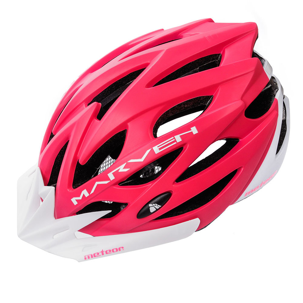 Meteor, Kask rowerowy, MARVEN, różowo-biały, rozmiar S