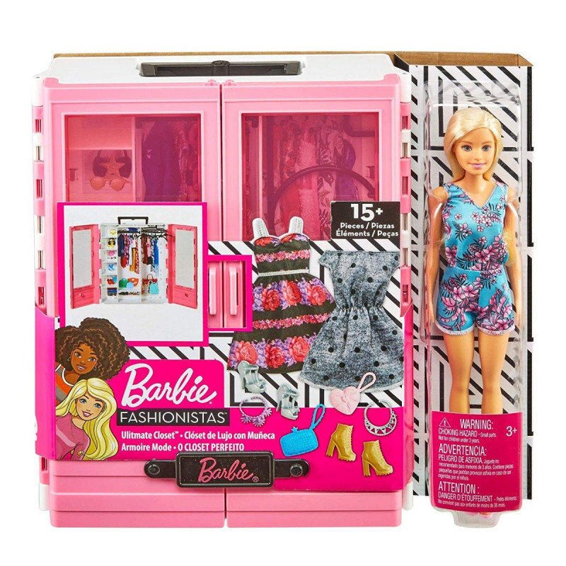 Mattel Barbie Szafa na ubrania + lalka GBK12 p3