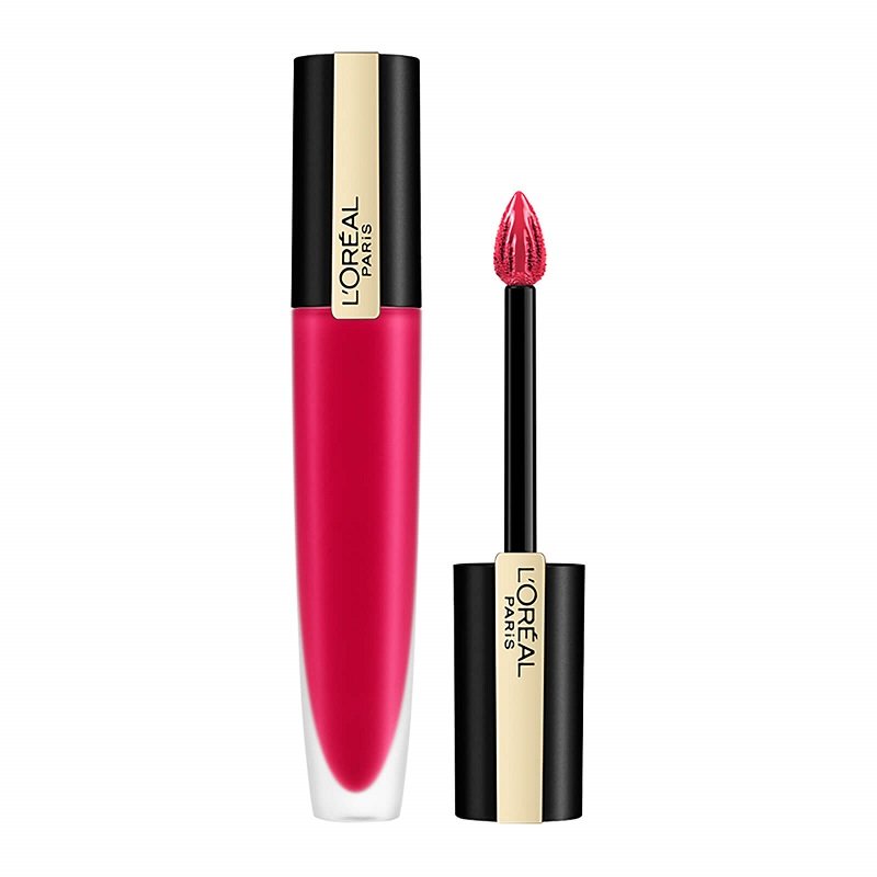 PARIS L'Oréal Rouge Signature nr 114 Represent, ultra-lekka i wysoko pigmentowana pomadka do ust, matowe wykończenie o trwałości 24 h, 7 ml