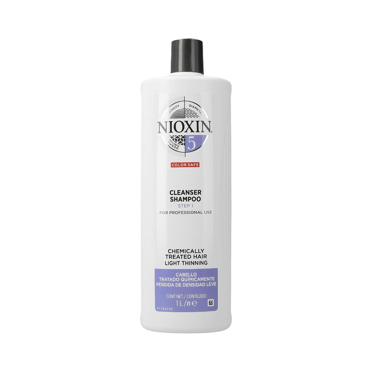 Nioxin NIOXIN 5 Cleanser Shampoo oczyszczający szampon do włosów lekko przerzedzonych, po zabiegach chemicznych 1000ml 2363