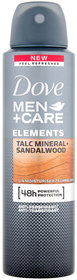 Dove Men+Care Elements antyprespirant w sprayu 48 godz Talc Mineral + Sandalwood 150 ml