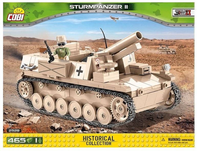 Cobi 2528 Historical Collection WWII Sturmpanzer II niemieckie działo samobieżne 465 klocków