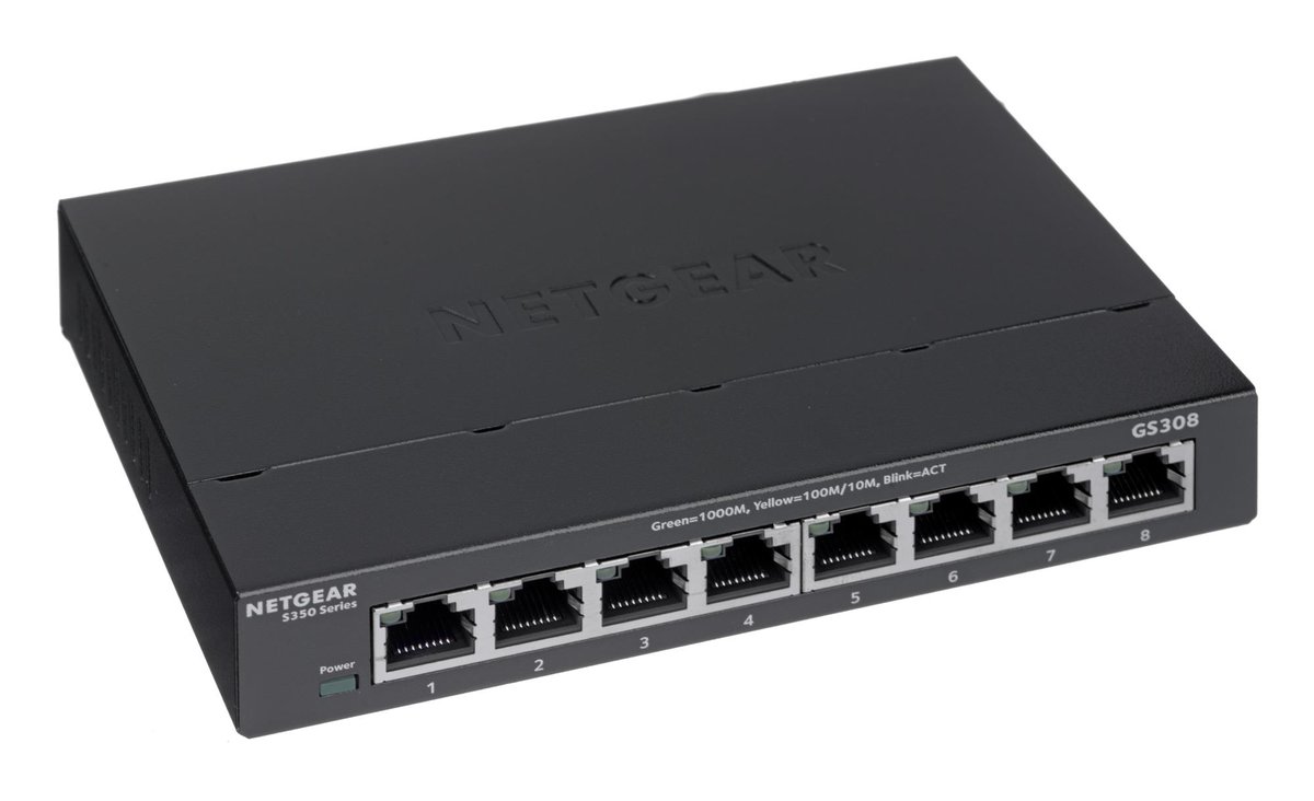 Netgear GS308 - switch - 8 ports - unmanaged (GS308-300PES)