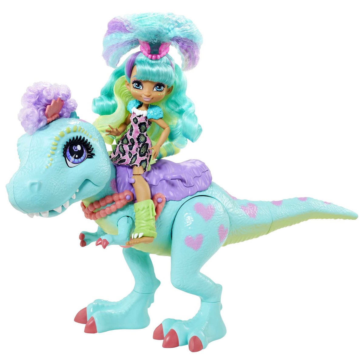 Mattel Cave Club, lalka Rockelle + Tyrasaurus, zestaw