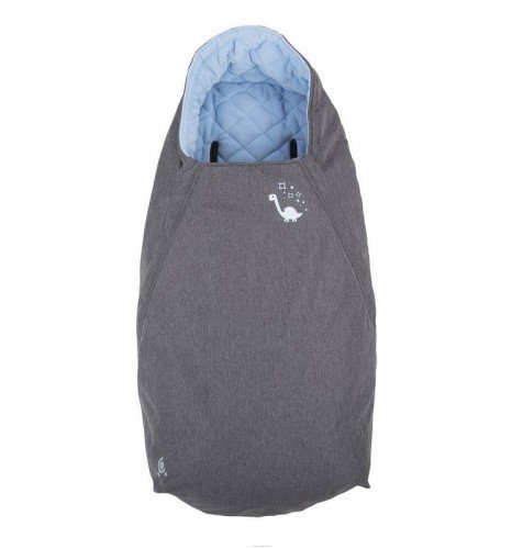 CuddleCo Śpiworek wodoodporny Comfi-Extreme - szary melange/niebieski CC843664 [8007657]