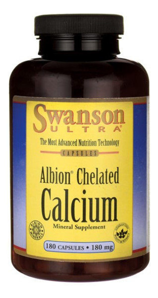 Swanson, Albion chelat wapnia 180mg, 180 kapsułek