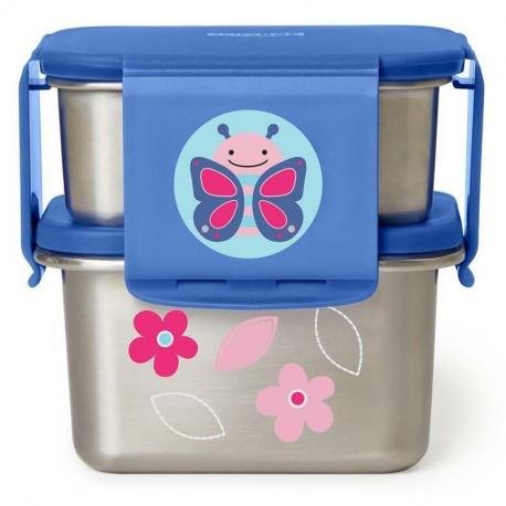 Skip Hop Stalowe pudełko na żywność Zoo Lunch Kit - butterfly 252726