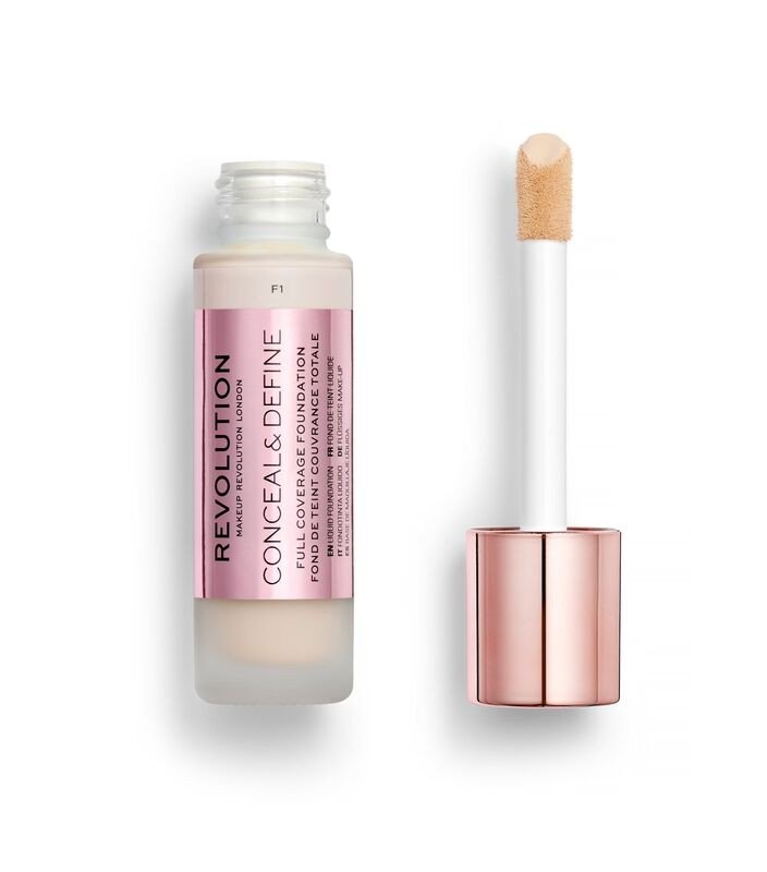 Фото - Тональний крем та база під макіяж Makeup Revolution Conceal & Define Foundation Podkład kryjący F1 23ml 