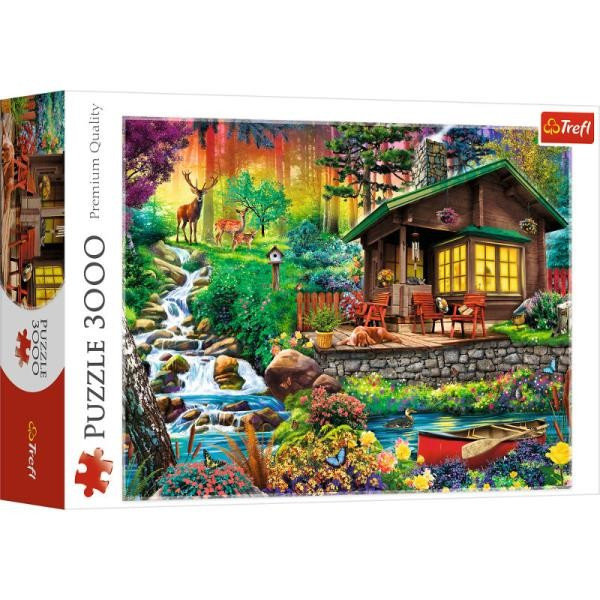 Trefl Puzzle 3000 elementów Chatka w lesie 33074