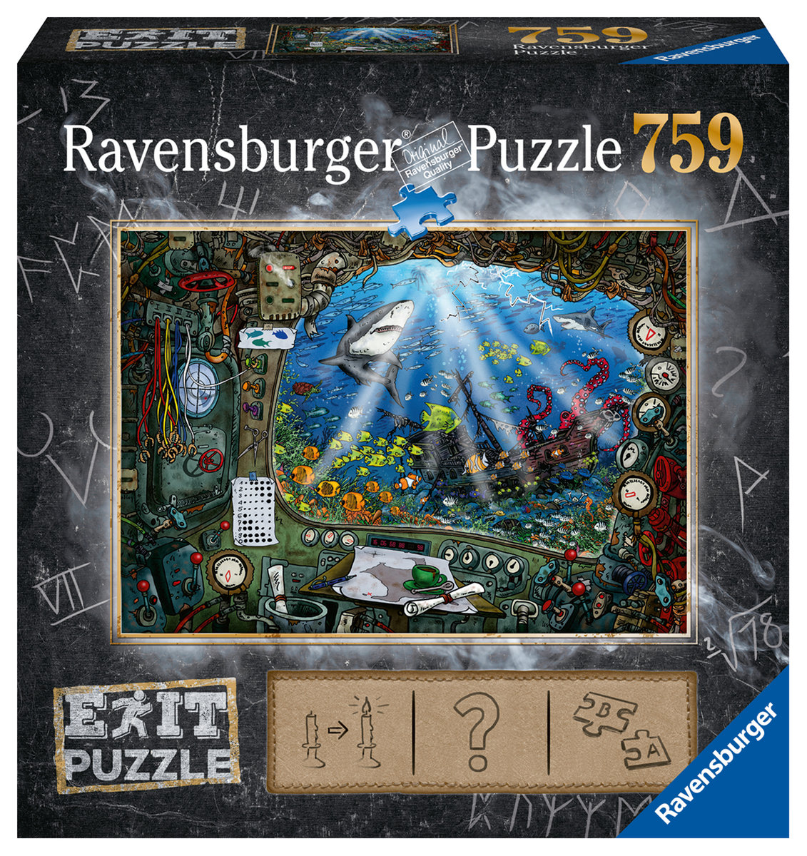 Ravensburger puzzle dla dorosłych 19953 19953-Exit 4: W U-Boot-puzzle dla dorosłych