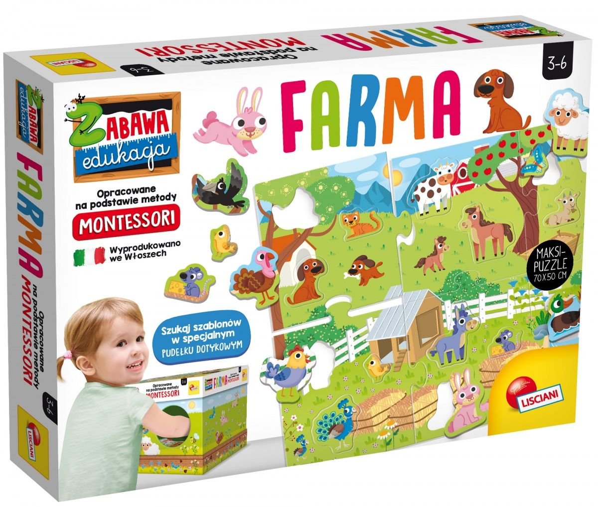 Montessori Puzzle maxi. Moja farma