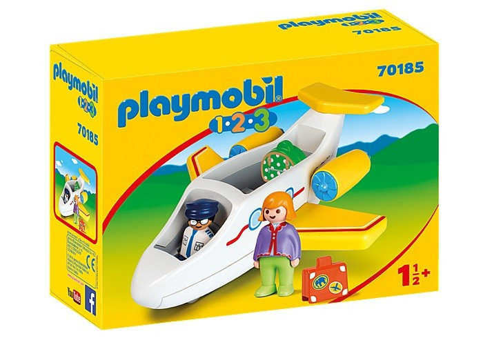 Playmobil 1.2.3 Airplane with passenger 70185