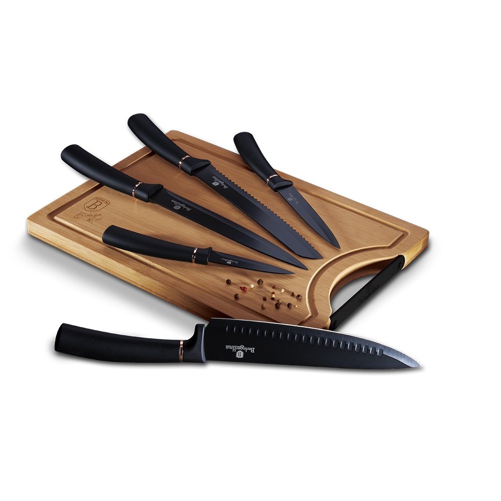 Berlingerhaus ZESTAW NOŻY Z DESKĄ 6-EL BLACK ROSE BH-2550 BH-2550