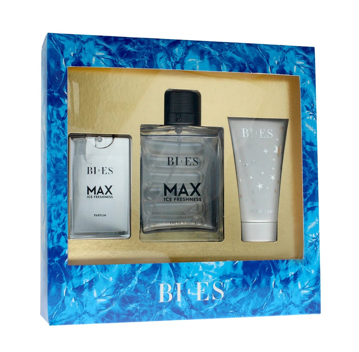 Bi-es Max Ice Freshness Komplet edt 100ml + parfum 15ml + żel pod prysznic 50ml) 165ml
