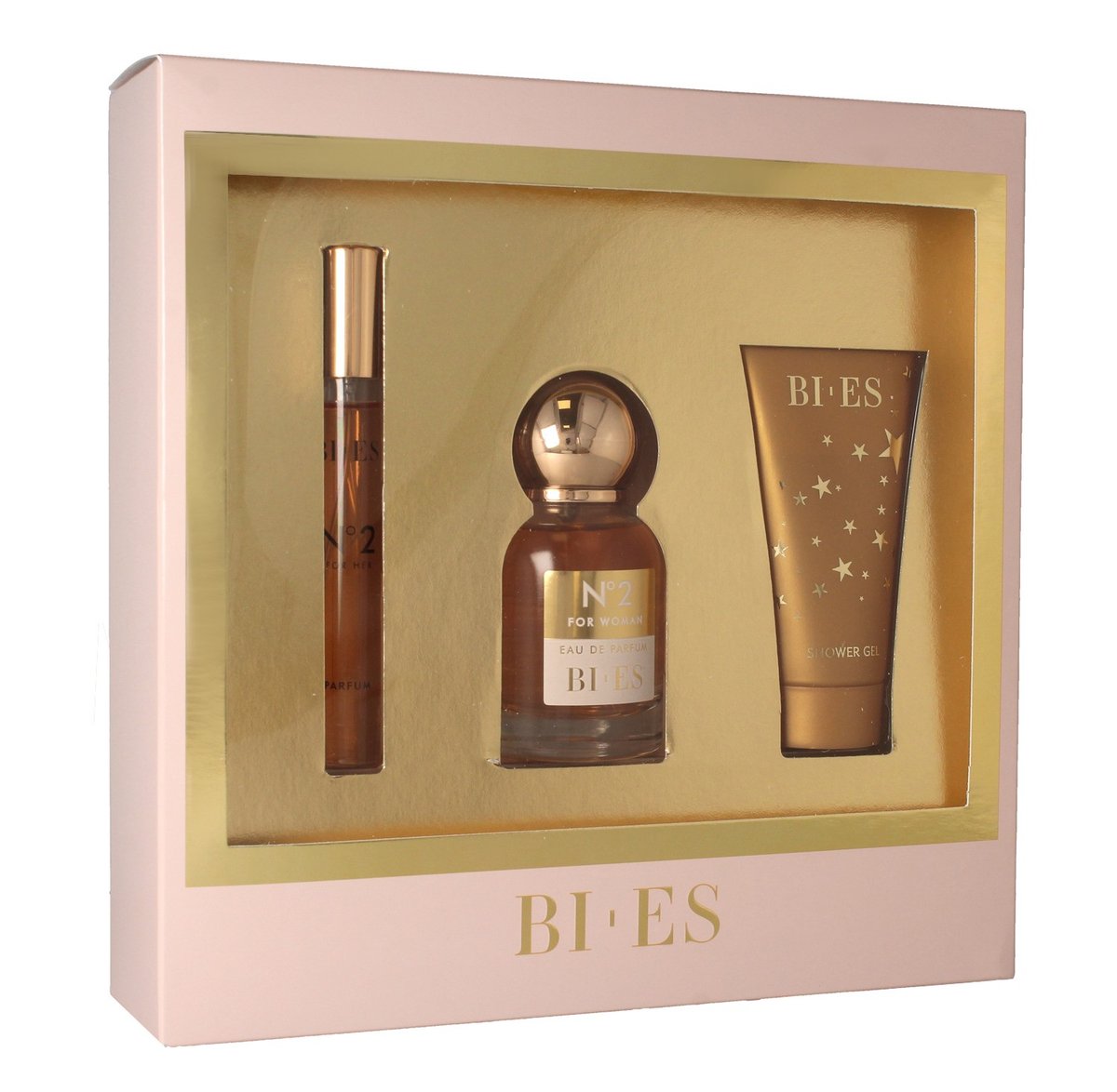 Bi-es Numbers Collection for Woman .No 2 Komplet (woda perf. 50ml+parfum 12ml+żel pod prysznic 50ml)