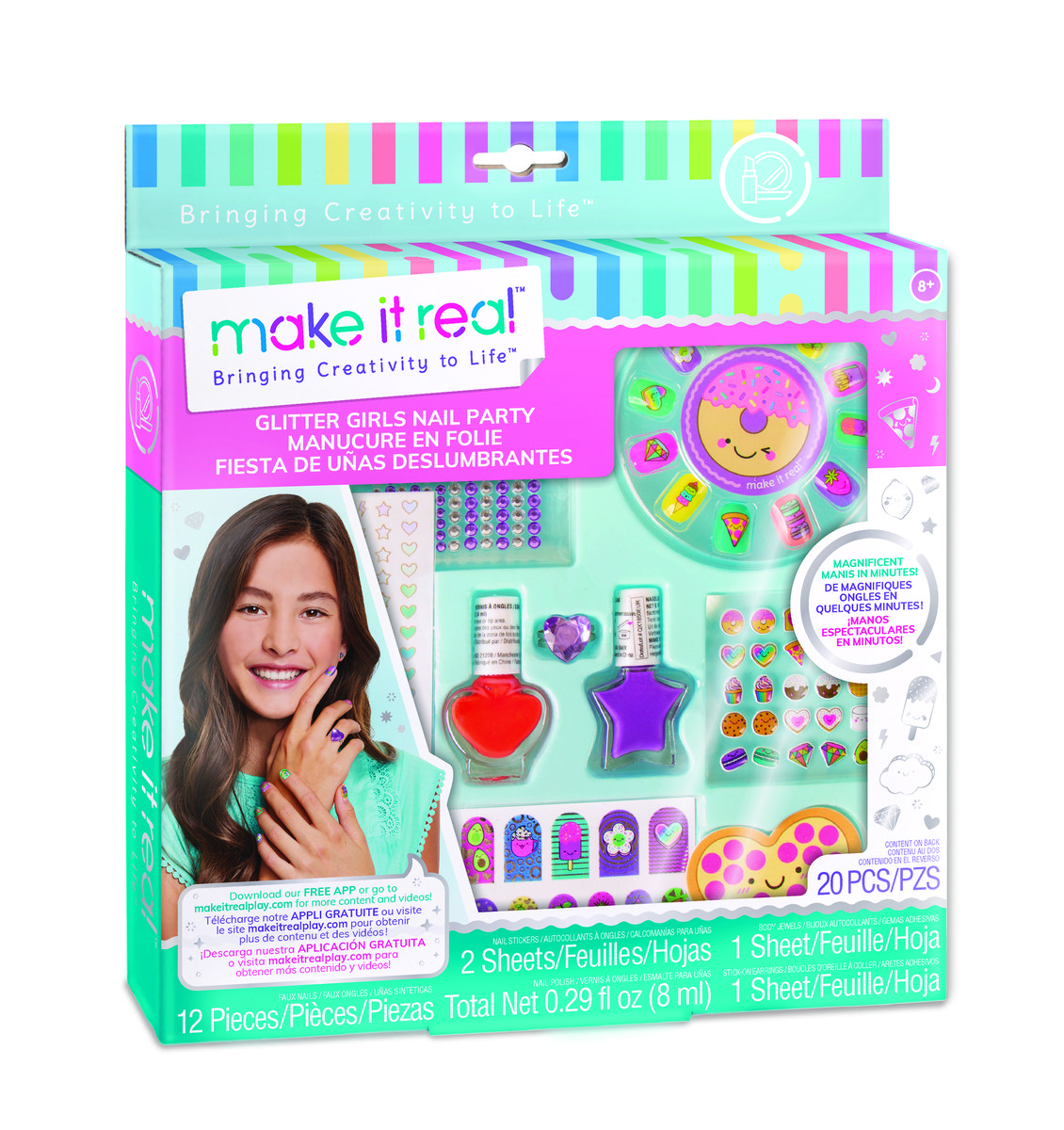 Make it real Zestaw do manicure. Glitter Girl Party