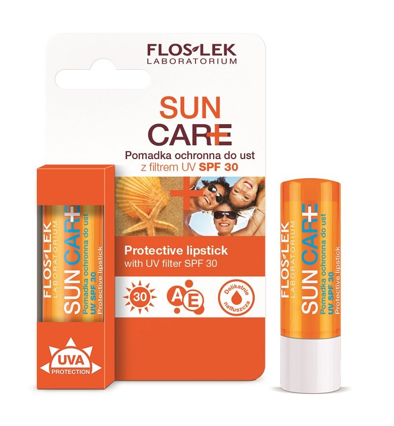 Flos-Lek Sun Care Pomadka ochronna do ust z filtrem UV SPF30 1 szt.