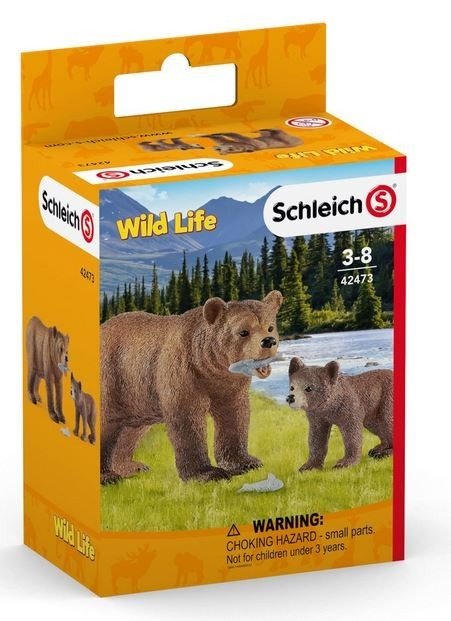 Schleich Matka Grizzly z małym niedźwiedziem