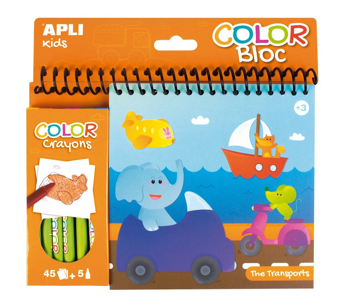 Apli Kids Kolorowanka z kredkami Transport
