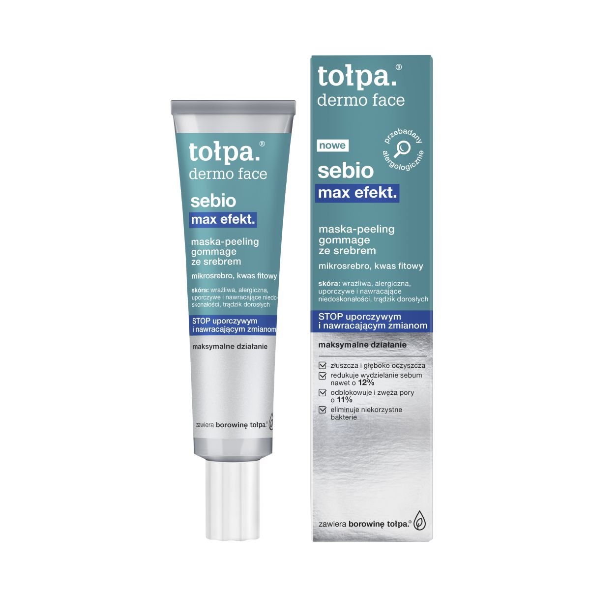 Tołpa maska-peeling gommage ze srebrem, 40 ml TSE065