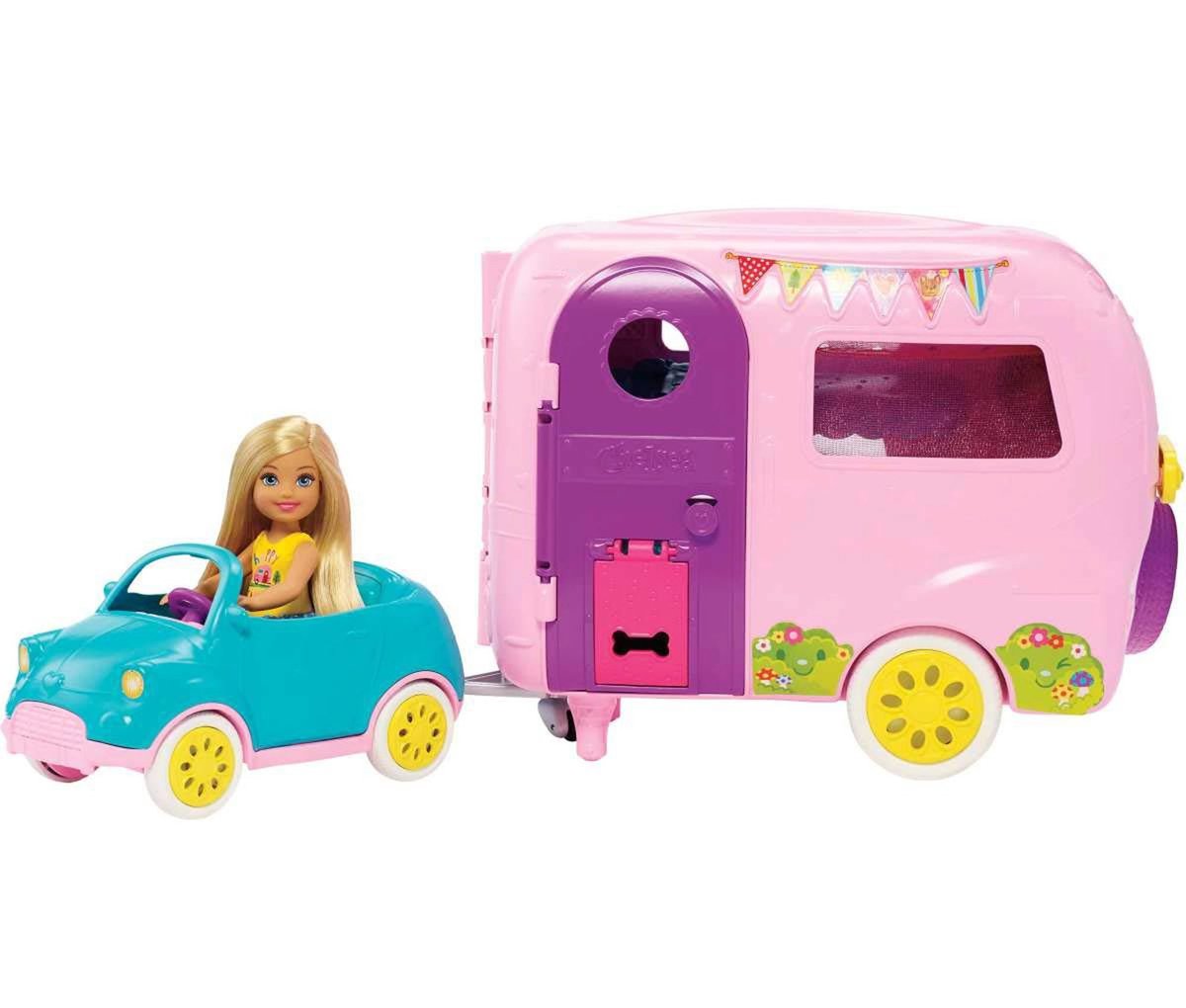 Mattel Chelsea z przyczepa kampingową+ lalka DXG90 FXG90