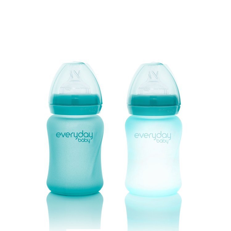 Everyday Baby Butelka szklana reagująca na temperaturę S 150ml turkusowa