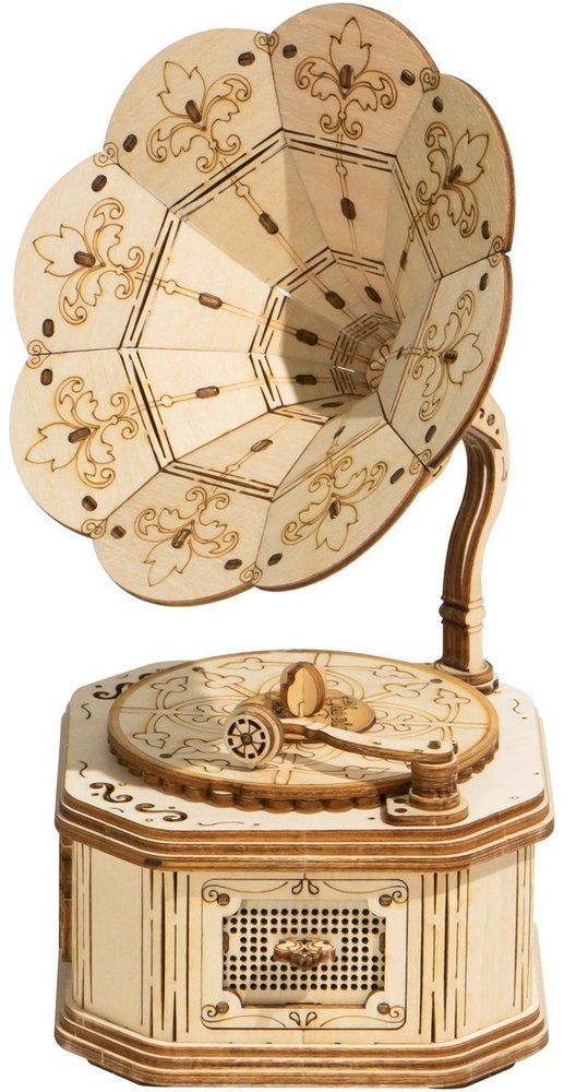 Robotime Technology (Suzhou) CO.,LTD. Drewniany Model Puzzle 3D Gramofon TG408