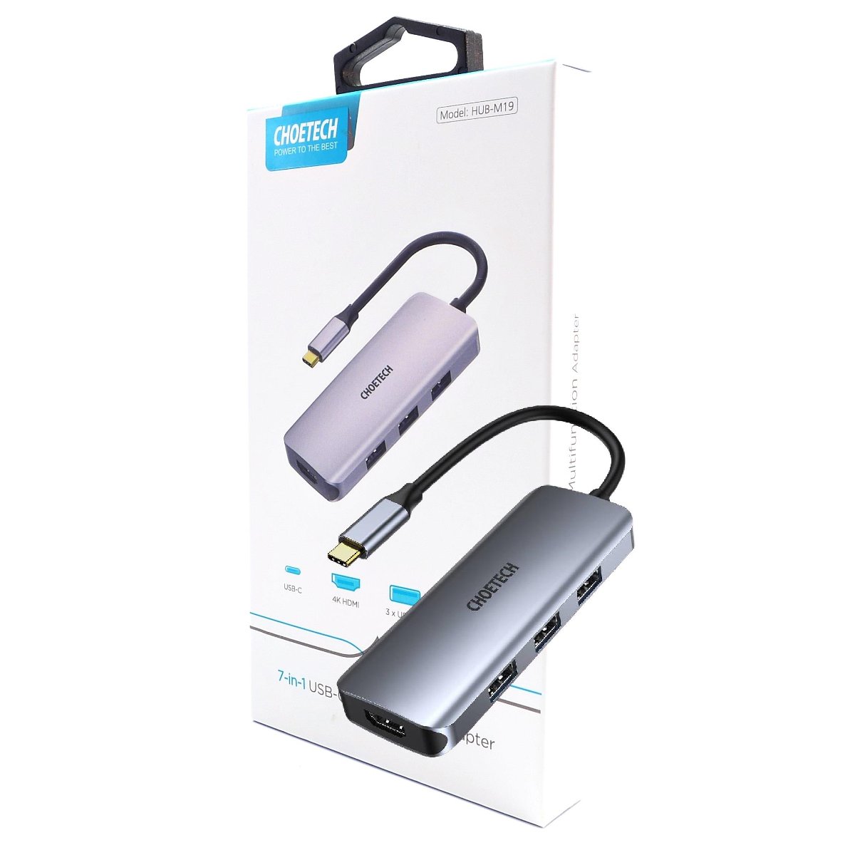 Choetech Hub Usb-c 7w1 Usb 3.0 Hdmi 4k Sd/tf Pd