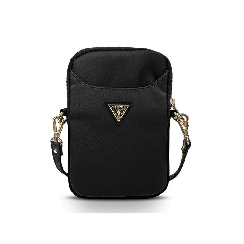 Guess Torebka GUPBNTMLBK czarna Nylon Triangle Logo (f)