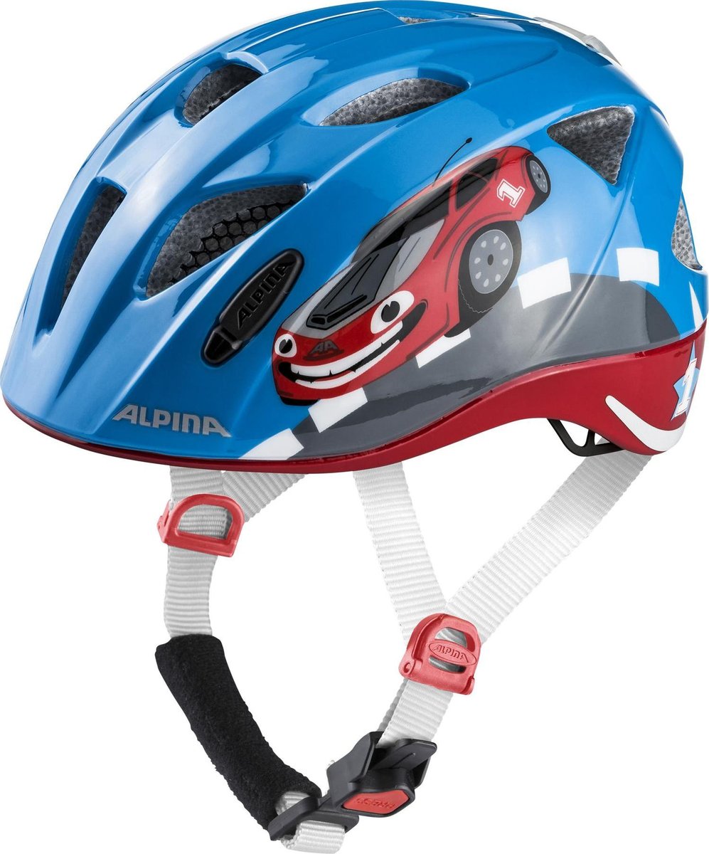 Alpina Ximo Flash kask rowerowy dla dzieci, czerwony 9710280_Red Car_49-54