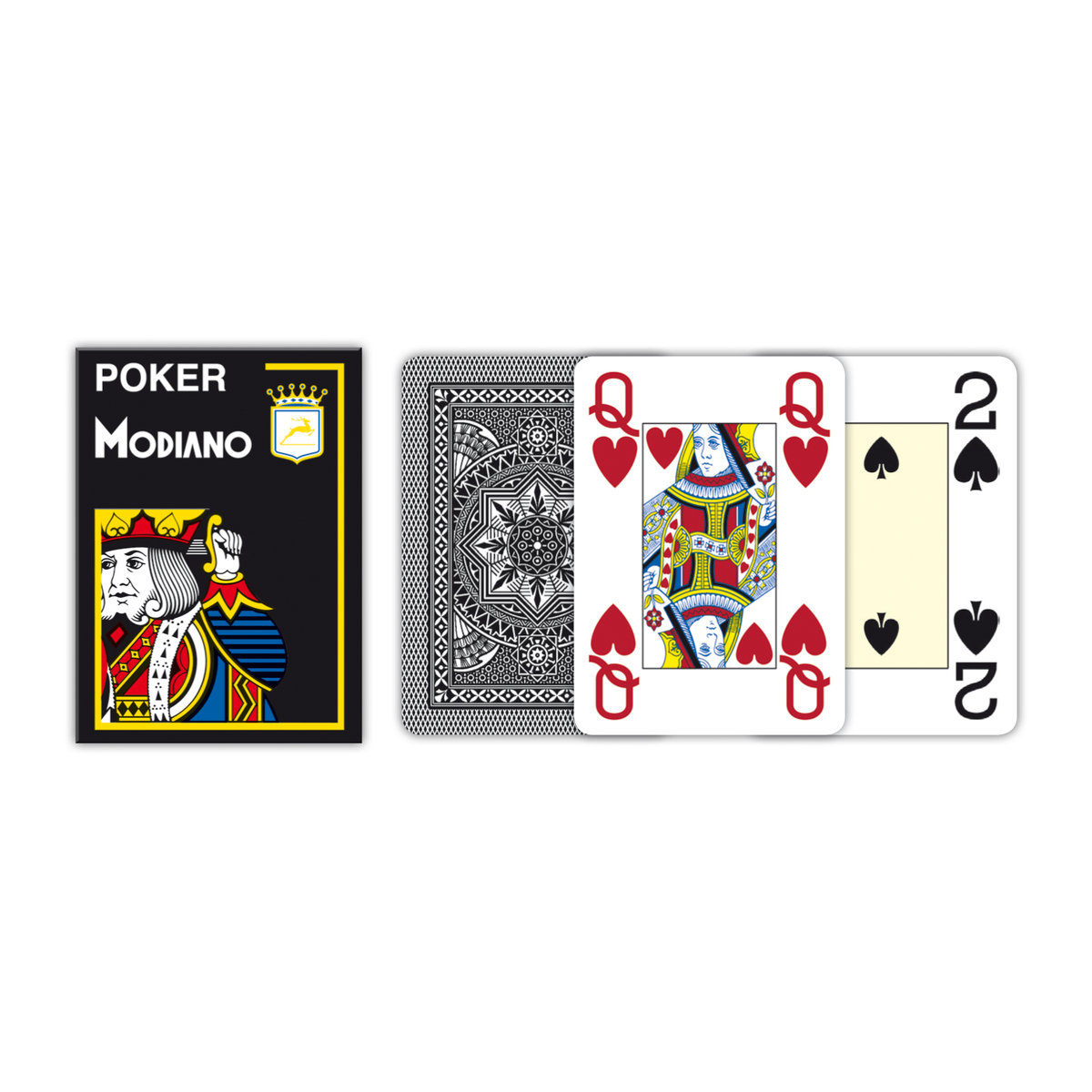 Modiano, karty Poker 4J Cristallo, czarne