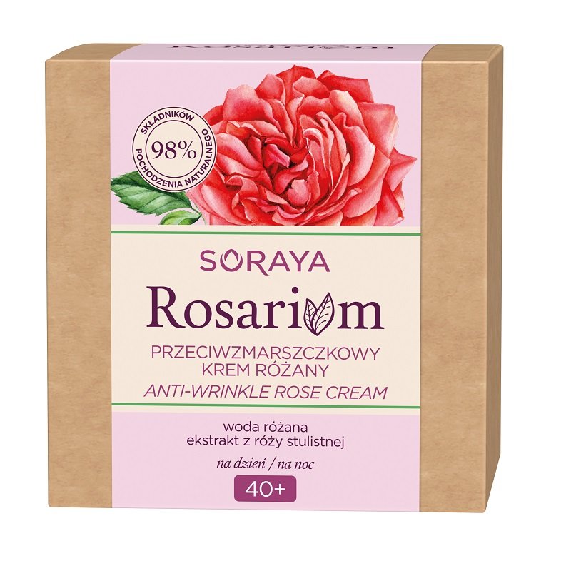 Soraya Rosarium 40+ przeciwzmarszczkowy krem różany do twarzy na dzień/na noc 50ml