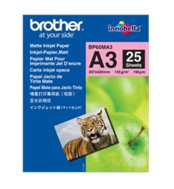 Papier fotograficzny BROTHER BP60MA3, A3, 145 g/m2, 25 arkuszy