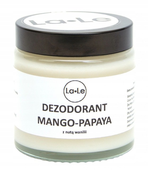 La-le Dezodorant w kremie Mango Papaya w szkle