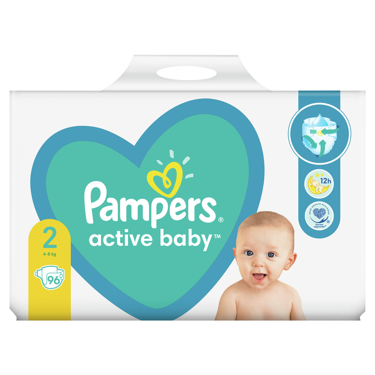 Pampers Active Baby, rozmiar 2, 96 pieluszek,4-8kg 8006540045787