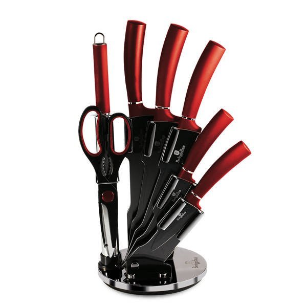 Berlingerhaus Zestaw noży 8 częściowy na stojaku Burgundy Collection BH/2562 BH/2562