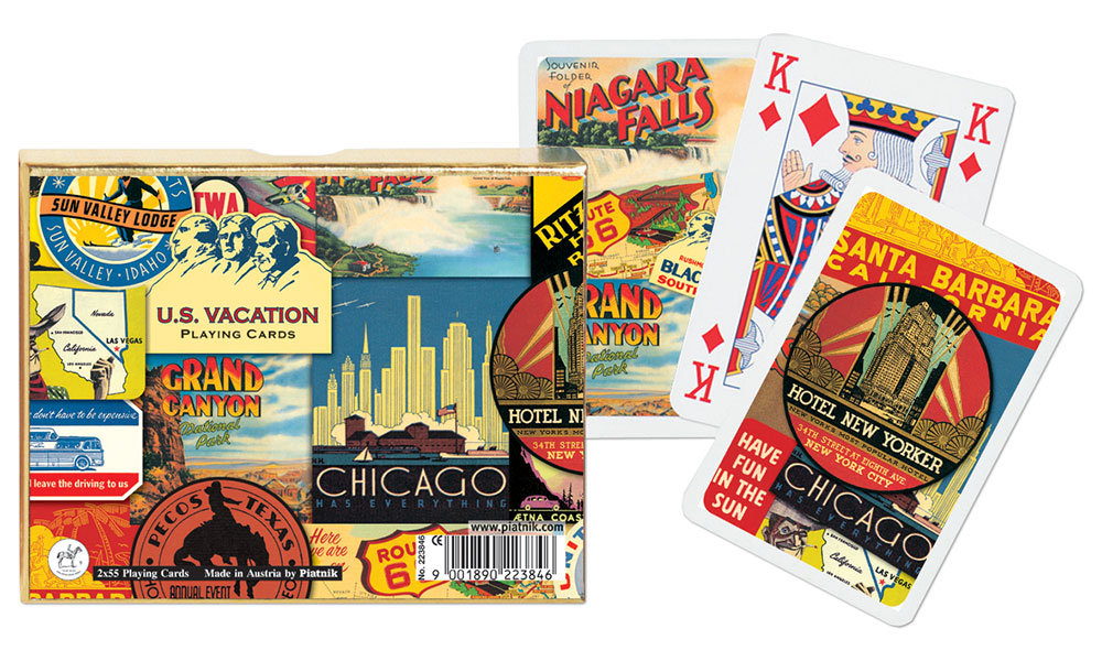 Piatnik karty, zestaw dwutaliowy, Wakacje w USA