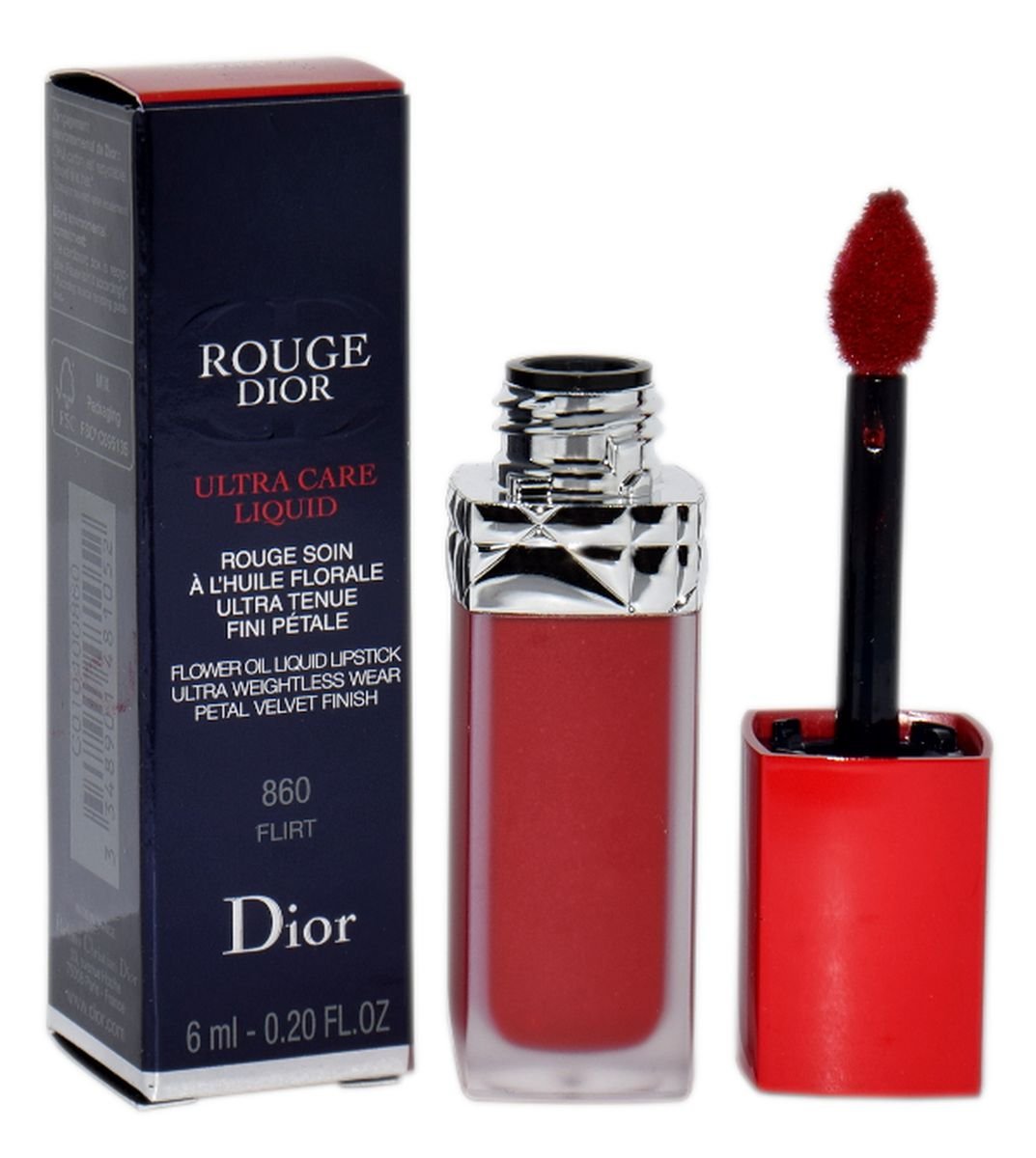 Dior 860 Flirt Nude Rouge Ultra Care Liquid Pomadka 6ml