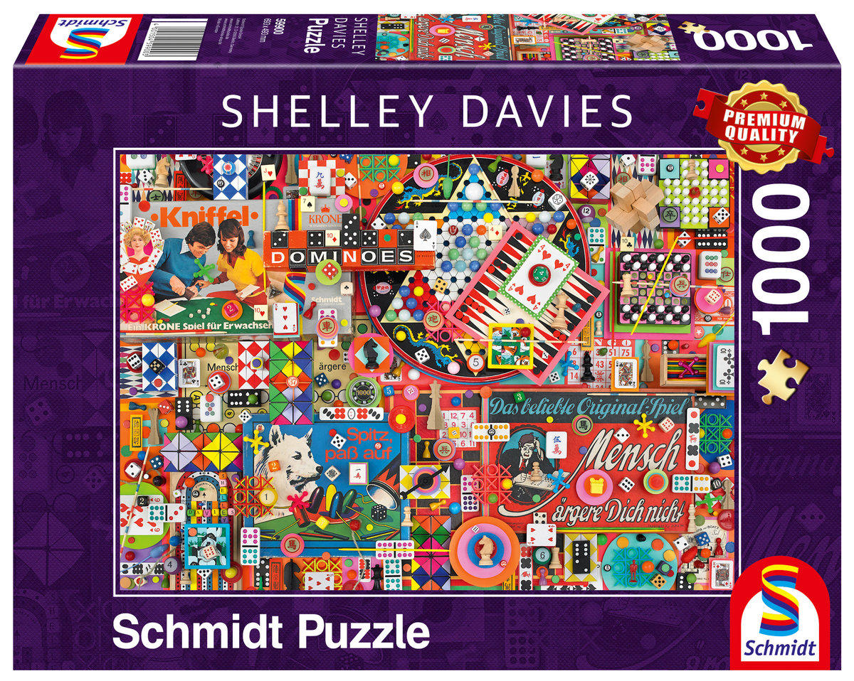 Schmidt Puzzle PQ 1000 Shelley Davies Gry planszowe retro -