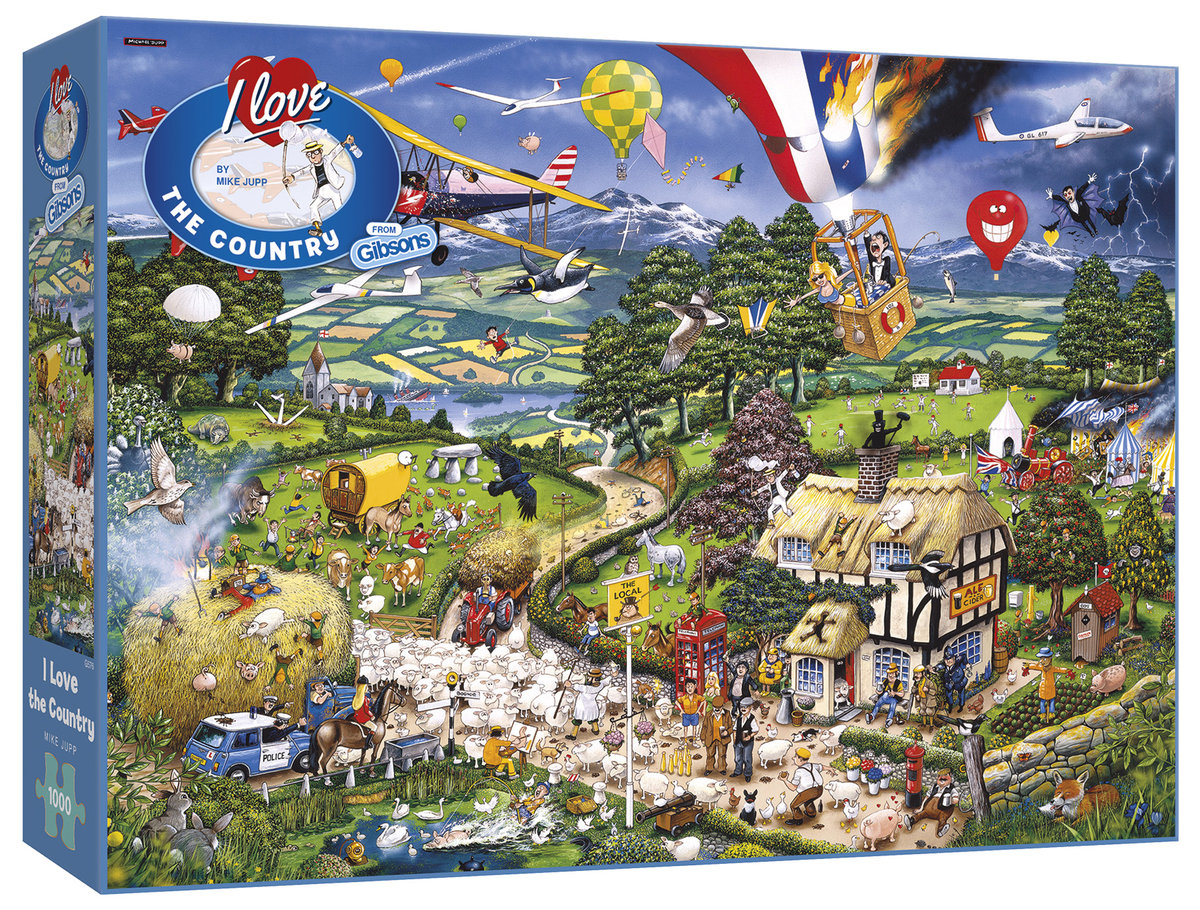 Gibson ""i Love the country""-puzzle firmy o pojemności 1000 częściach.
