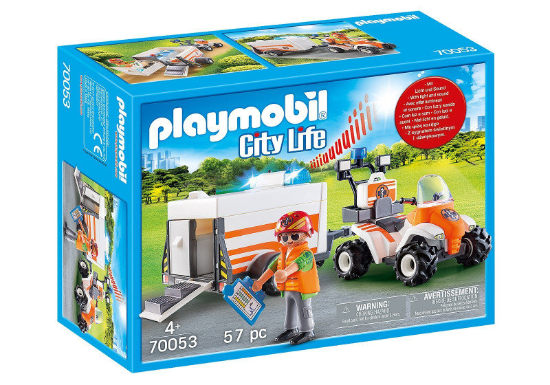 Playmobil City Life Rescue Quad with Trailer 70053