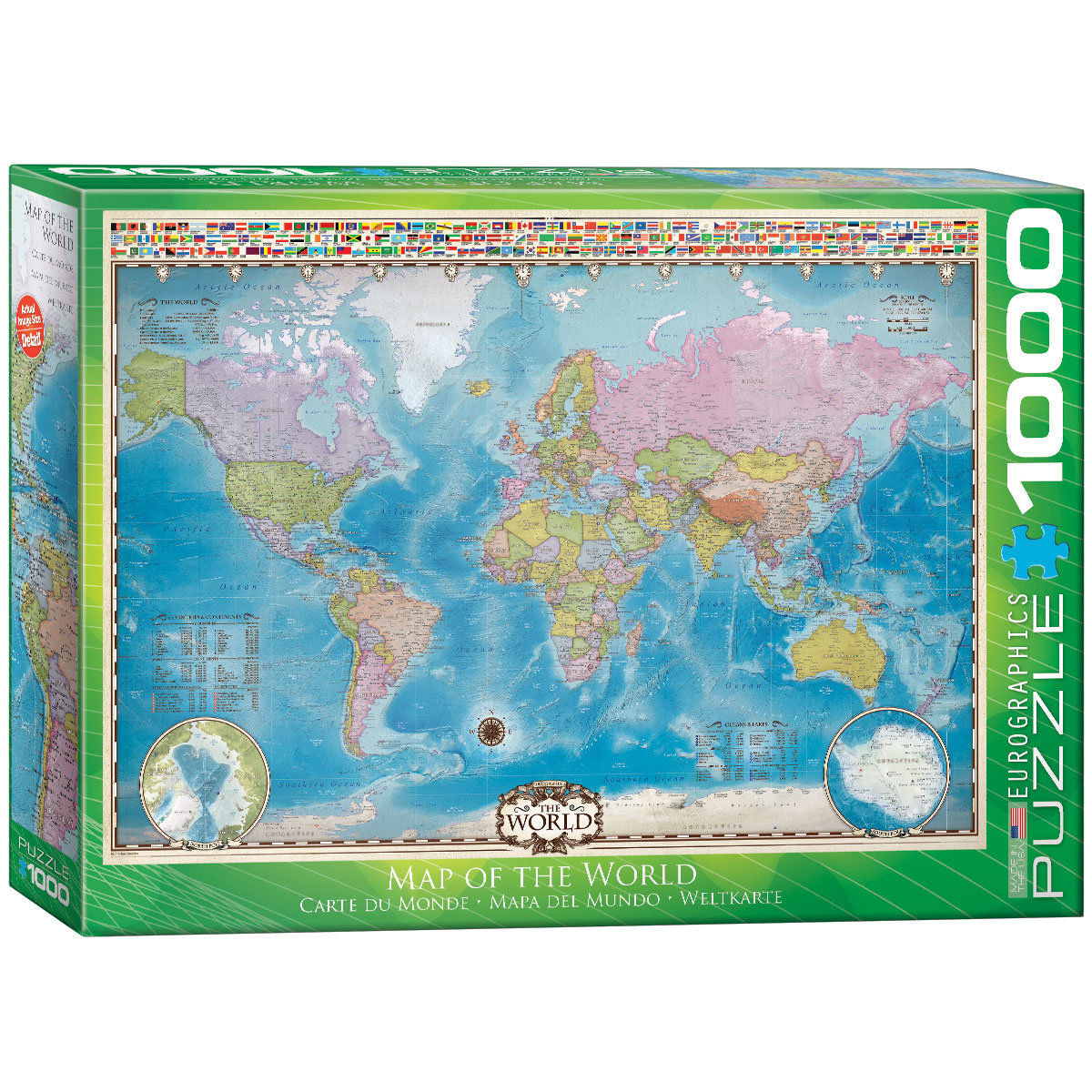Eurographics Puzzle 1000 elementów. Mapa świata