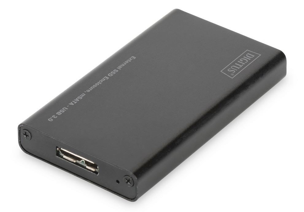 DIGITUS Digitus Externes SSD, USB 3.0  mSATA, obudowa aluminiowa, chipset koperty: asm1153e, czarny DA-71112