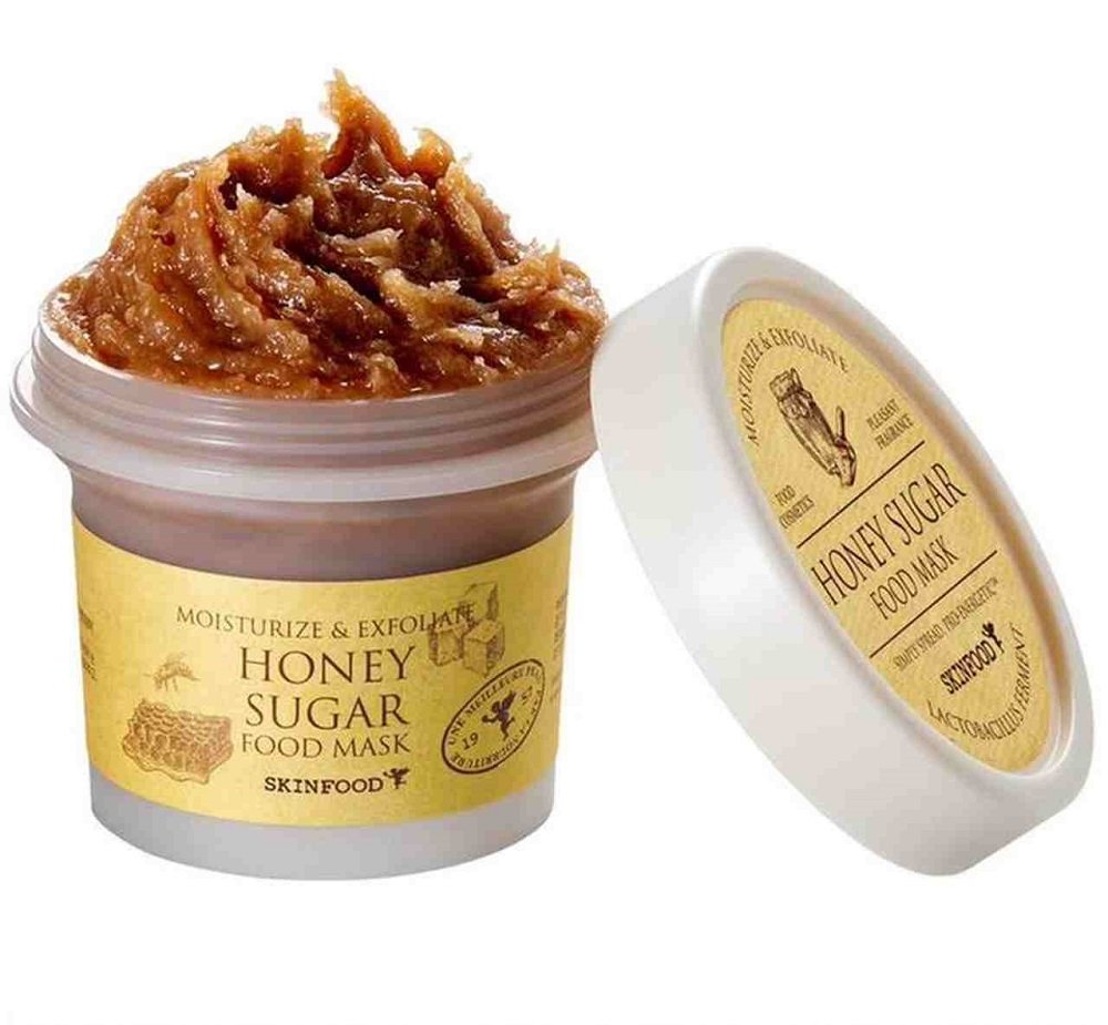 SKINFOOD Honey Sugar Food Mask wielozadaniowa maseczka złuszczająca z ekstraktem z propolisu 120g