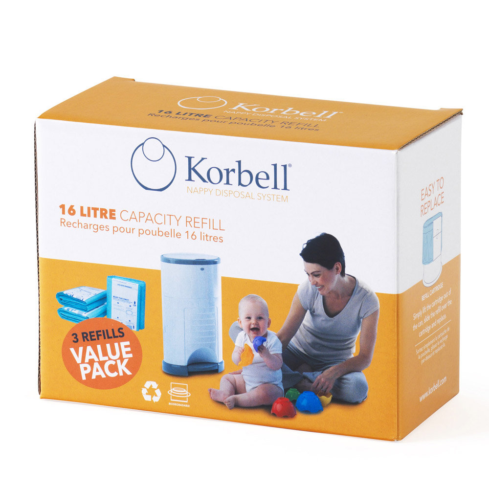 Korbell, Wkład/Worek/Refill, 16 l, 3-pack